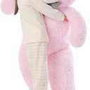 Poutmac Big Pink Teddy Bear 4Ft Giant Stuffed Animal Plush Toy for Girlfriend Women Kids for Valentines Christmas Birthday