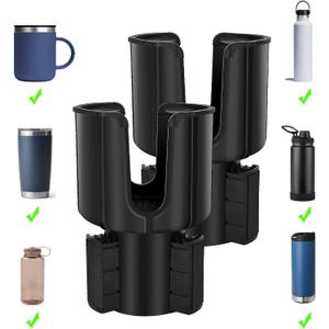 Car Cup Holder Expander Adapter Adjustable Base, NARUNDREN Compatible for Yeti 20/26/30 oz Hydro Flasks Large 32/40oz, Fits Most Cup Holder, Diameter Bottles in 3.2"-3.8" (2pcs)