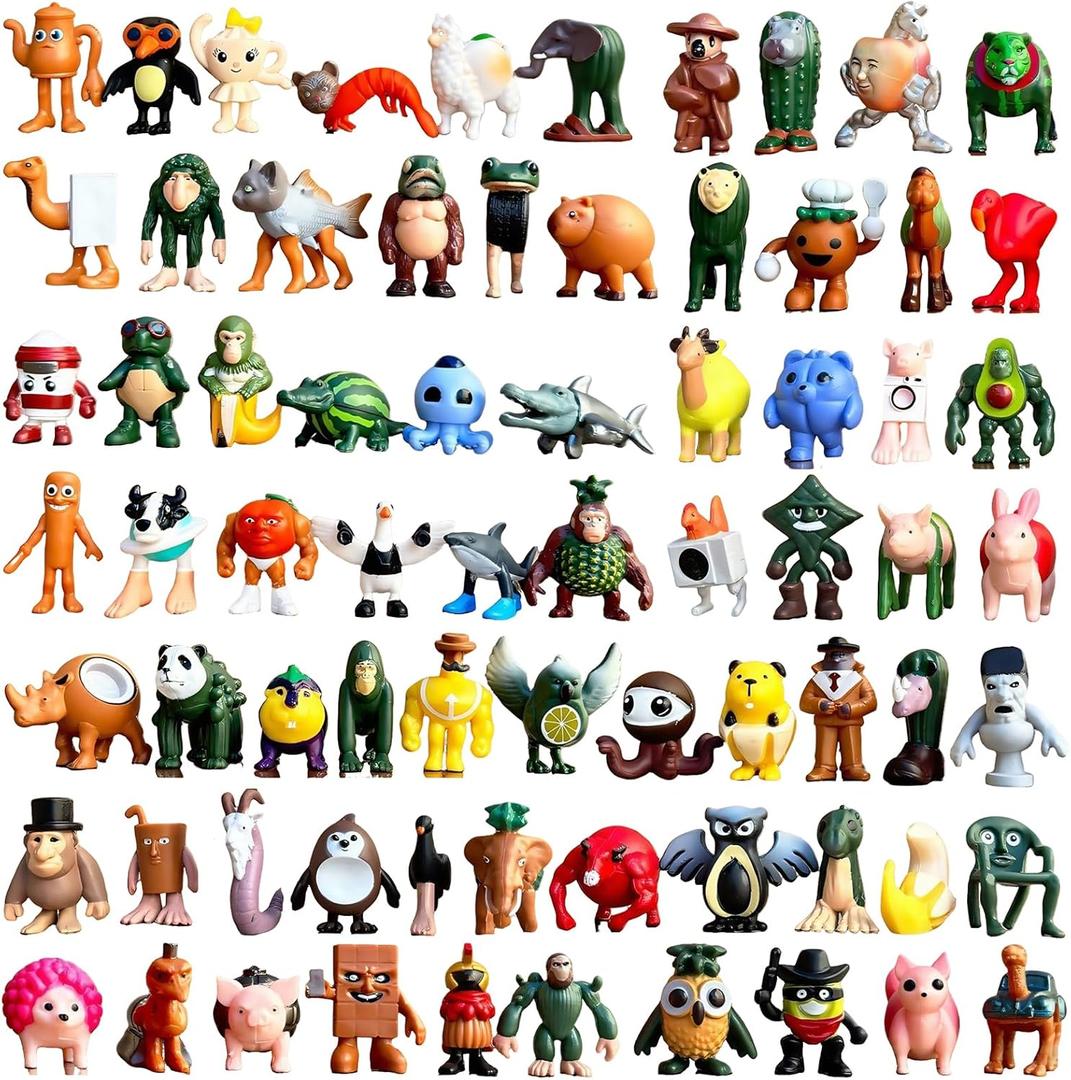 HushHaven Brainrot Toys 72-Pack, Italian Brain Rot Party & Birthday Decorations, Value Set