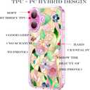 Unov Case Compatible with iPhone 16 Case Magnetic Clear with Design Compatible with MagSafe Slim Protective Soft TPU Bumper with Hard PC Back Embossed Pattern (Stained Glass Flower)