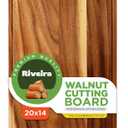 Riveira Walnut Wood Cutting Board Gourmet Black Walnut Grandeur: 20 x 14 Wooden Cutting Board Wooden Cutting Boards For Kitchen Decorative Innovative Juice Grooves Walnut Wooden Chopping Board