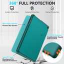 New Amazon Fire HD 8 Tablet Case (12th/10th Generation, 2024/2022/2020 Release), Lainergie Slim Light Smart Trifold Stand PU Lether Cover with Auto Wake/Sleep Incompatible with Old Version, Emerald