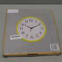 Bernhard Products Yellow Wall Clock 12 inch Silent Non Ticking Battery Operated Quartz Easy to Read Round Classroom Home Decor for Kids Playroom Baby Room Nursery Fun