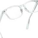 LifeArt Bifocal Reading Glasses with Round Lenses, Blue Light Blocking Glasses for Women Men, Anti Glare, Reduce Eyestrain (Clear, 1.50 Magnification)