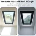 Skylight Window for House Roof, Tempered Glass Roof Hatch, Sloped Flat Roof Window for Attic and Sun Room (27.6 x 27.6 in)