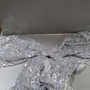 Big Wall Bow Decorations 39 x 72 Inch Giant Birthday Party Decor Ribbon Hanging Tie Bow Decor for Coquette Party Baby Shower Wedding Bridal Bachelorette Supplies(Sliver,Sequins,Weeding)