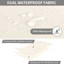 Easy-Going 100% Waterproof Recliner Cover Additional Seat Cover for Reclining Couch, Stretch Sofa Covers Washable Furniture Protector for Kids & Pets, 1 Seat, Beige