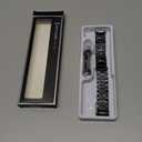 GOLDTOLUCK No Gap Stainless Steel Band Compatible with Samsung Galaxy Watch 8 7 6 5 4 Classic FE Pro Ultra 40mm 44mm 46mm 43mm 47mm 45mm 42mm Replacement Men Women Milanese Metal Elegant Casual (Black)