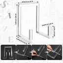 RattanView 2 Pcs Acrylic Plate Stand Clear Easel Stand for Display 8 Inch Acrylic Photo Frame Bowl Stands Holder Tall Clear Vinyl Record Storage Decor Plate Photo Book for Wedding Birthday Home Decor