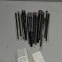 19Pcs ULTRA SOFT Black labeled DENSE HAIR Makeup Brushes set Contains large powder Flat Foundation Ultimate Blending Make up Brush set Blush Face Brush Concealers contour Eyeshadow