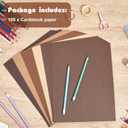 Sinmoe 200 Sheets 5 Shades Cardstock Paper 8.5 x 11 Inches 180gsm Solid Core Printer Paper for Scrapbooking DIY Arts Crafts Making Office Home Supplies (Brown Series)