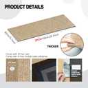 Cat Scratch Mat for Couch, Wall & Cat Tree 78.7" Trimmable Self-Adhesive Cat Scratcher, Furniture Protector for Cats, Felt Alternative to Sisal, DIY Replacement for Cat Tower, 2 Pack (Khaki)