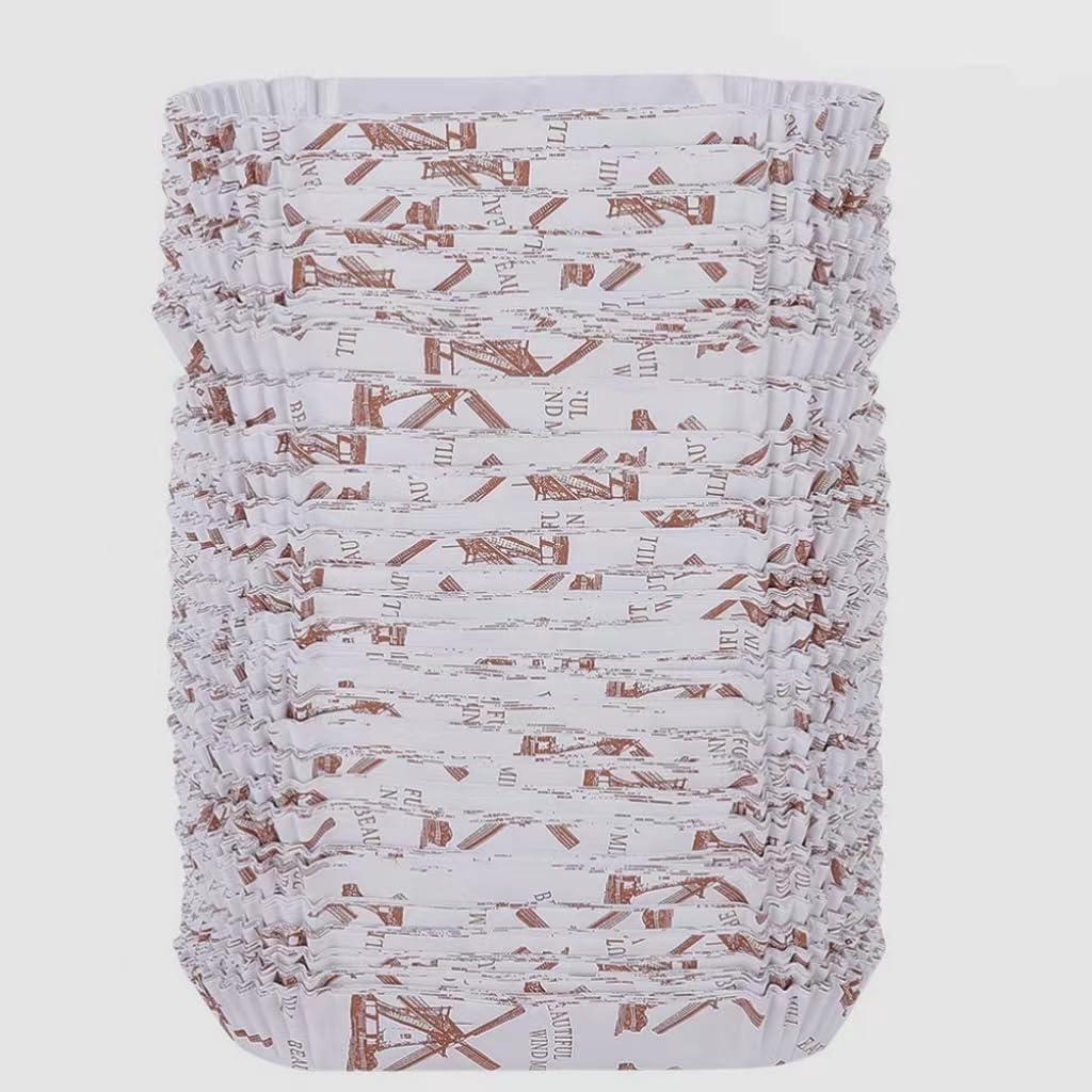 300Pcs Oval Boat-Shaped Hot Dog Trays, Pinwheel Cake Paper Cups, Heat Resistant Bread Tray for Baking Cakes, Cupcakes, Muffins 