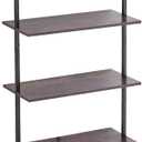 Industrial Square Pipe Shelf 5 Tier 24x11.8in Wall-Mount for Bedroom