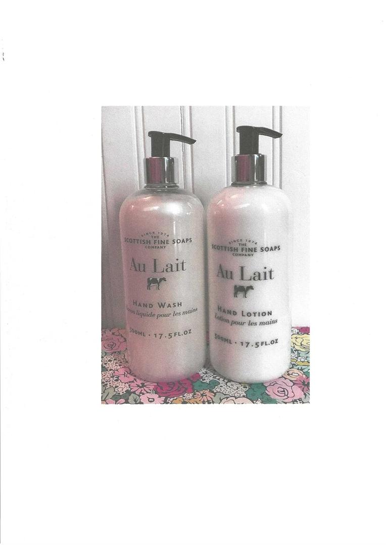 The Scottish Fine Soaps Au Lait Hand wash 17.5 Fl oz and Au Lait Hand Lotion