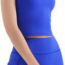 SUUKSESS Women 2 Piece Workout Sets,  XL, Blue