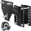 Trailer Spare Tire Mount, Boat Spare Tire Mount for Utility Trailer, Upgrade Spare tire Carrier, Fits 4 5 6 8 Lugs Trailer Wheels, Holds Up to 150 Lbs (Black)