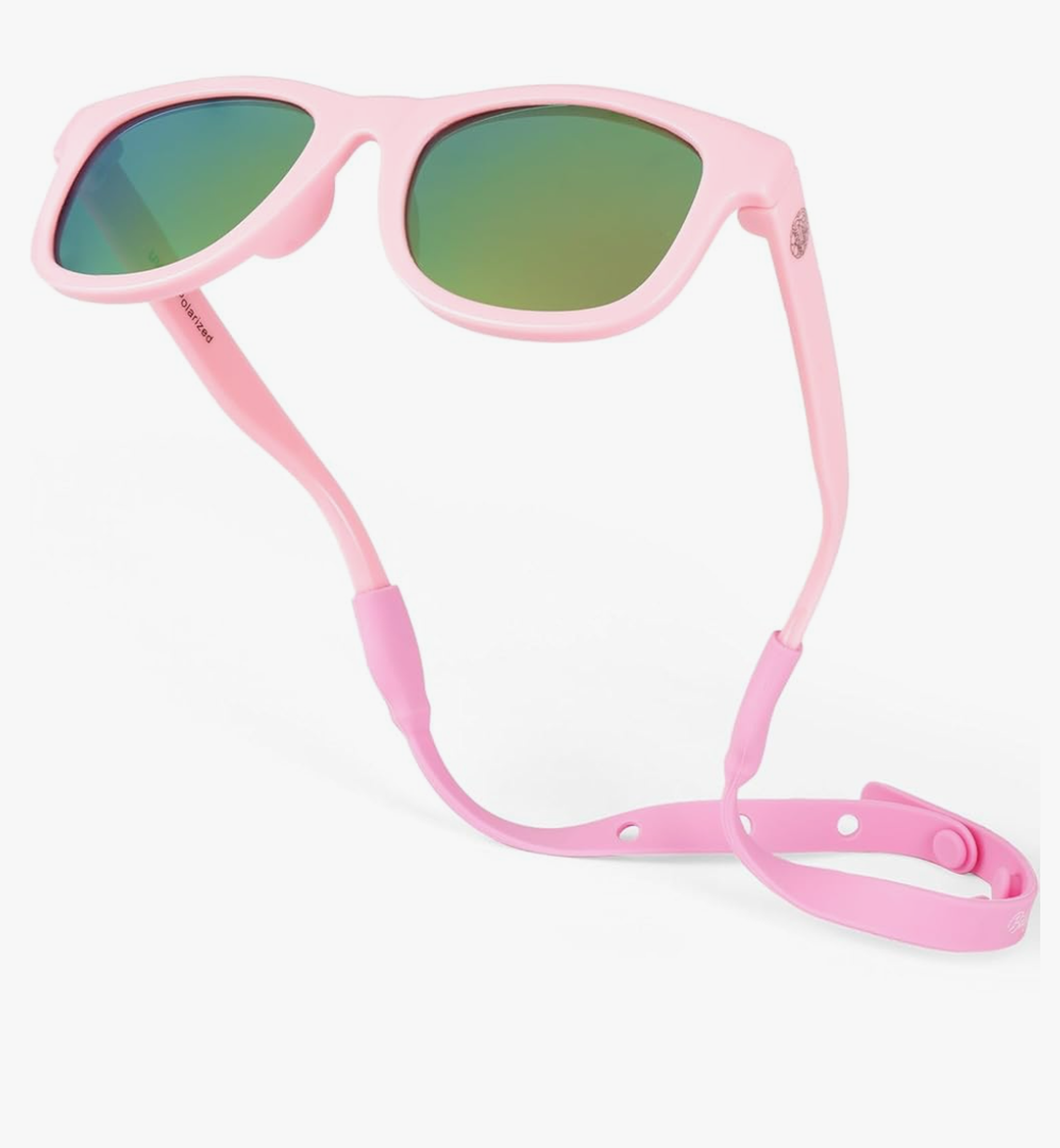 Polarized Baby Sunglasses With Strap - Unbreakable Flexible Infant Sunglasses For Toddlers Newborns 0-24 Months