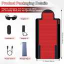 Red Light Therapy Mat, Extra Large 74 x 32 in Full Body Infrared Light Therapy Pad, 660nm 850nm 940nm, 1095 LEDs, 2 Pulse Modes, 5 Intensity Levels, Timer 10-90 Min, Includes Goggles & Storage Bag