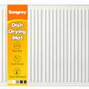 Songrey 24" x 18" Silicone Dish Drying Mat, Kitchen Counter Drying Pad for Sink Dishes or Under Rack, Multi-Use as Heat Resistant Trivet, Coffee Bar Mat