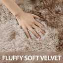 Hutha 6x9 Large Area Rugs for Living Room, Super Soft Fluffy Modern Bedroom Rug, Tie-Dyed Brown Indoor Shag Fuzzy Carpets for Girls Kids Nursery Room Home Decor