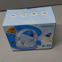 iClever BTH12 Kids Bluetooth Headphones,Colorful LED Lights Kids Headphones Wireless,74/85dBA Safe Volume,85H Playtime,Fast Charging,Bluetooth 5.2,Over Ear,Built-in Mic for iPad/Tablet/Airplane,Blue