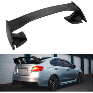 HECASA Trunk Spoiler Compatible with 2015-2021 Subaru WRX STI 4 Door Sedan Rear Trunk Spoiler Wing Lid ABS Plastic Carbon Fiber Color