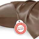 Bedsure Satin Pillowcases, Similar to Silk Pillow Cases Queen Size Set of 2, Pillow Case for Sleeping Women with Envelope Closure, Gifts for Women Men, Brown, 20x30 Inches, 2pcs