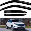 4PC Rain Guards for 2018-2024 Chevy Equinox Window Visors Deflectors Sun Shades Vent Tape On Out Channel