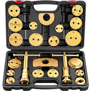 BILITOOLS Brake Caliper Compression Tool, 22-Piece Heavy Duty Disc Brake Caliper Piston Rewind Wind Back Tool with 18 Adapters (Black)