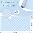 24in x 60ft Fabric Gingham Bulletin Board Paper Roll, Blue