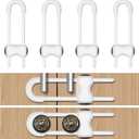 Cabinet Locks for Babies,Child Proof Cabinet Locks,4 Pack U-Shaped Baby Proofing Cabinets,Child Locks for Cabinets and Drawers,Child Safety Cabinet Locks with Adjustable(White)