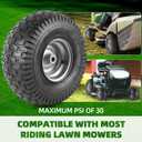 AR-PRO (2-Pack) 15x6.00-6" Tire and Wheel Assemblies, 4-Ply Tubeless Front Tire for Riding Mower Lawn Tractor, 3" Centered Hub and 3/4" Bushings