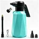 Battery Powered Sprayer, 1/2 Gallon Electric Spray Bottle with 2200mAh Battery 3H Runtime, 3 Speeds 2 Nozzles, Flexible Rubber Wand, Transparent Tank with Measuring Cup Cap, Blue