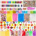 175 Pack Slime Making Supplies Kit, Slime Add Ins Accessories Includes Slimes Charms, Foam Balls for Making Creative Slimes Kit