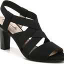 Lifestride Women's Charlotte Strappy High Heel Sandal (5, Black)
