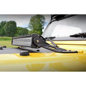 Rough Country 20" LED Hood Brackets for 1997-2006 Jeep Wrangler TJ - 70210