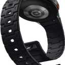 Bandletic Silicone Magnetic Band Compatible with Samsung Galaxy Watch 7 6 5 4 FE 40mm 44mm/Watch 6 4 Classic 43mm 47mm 42mm 46mm/Watch 5 Pro 45mm, 20mm No Gap Soft Sport Strap for Men Women (Black)