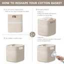 UBBCARE Set of 4 Storage Cubes-13 X 13 X 13 In, Cotton Rope Basket for Shelves, Toys, Book, Cube Storage Bin with Handles, Woven Storage Basket for Organizing, Beige