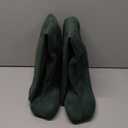 Knee High Boots Wide Calf Women Long Suede Square Toe Bootie Tall Cute Slouchy Fashion Boots Ladies Fall Booties (6, Dark Green)
