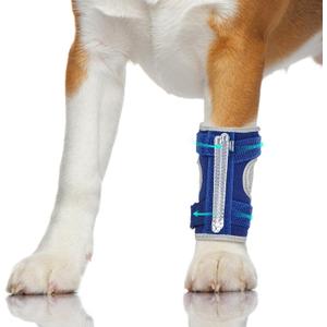 Dog Front Leg Brace: Adjustable Splint for Ankle, Front Leg, Ankle, Fore Limb, Sprain Wrap with Removable Metal Springs and Reflective Edge, for Arthritis, Sprains, and Injury Support(L)