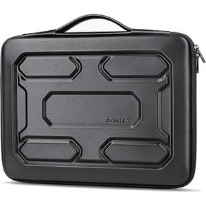DOMISO 17 inch Laptop Sleeve with Handle Shockproof Computer Bag Waterproof EVA Protective Carrying Case for 17.3" MSI GS73VR Stealth Pro/HP Envy 17/LG Gram 17"/ROG Strix GL702VS, Black