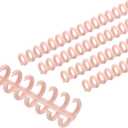 PATIKIL 8.5mm(0.3") Spiral Binder Ring,10 Pcs 30 Rings 25 Sheet Capacity Comb Binding Spines for Binding Paper Sheets Notebook Calendar Picture Album, Light Pink