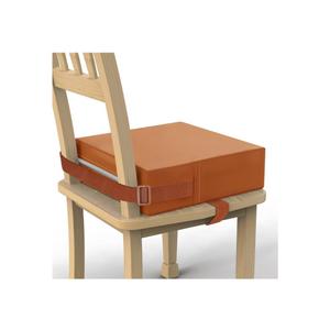 Toddler Booster Seat for Dining Table, PU Washable Double Safe Straps Non-Slip Bottom Booster Seat Dining Toddler, Portable Travel Increasing Cushion (Brown)