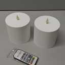 smtyle 4x4 Red Candles Pillar Plastic Flameless Set of 2 Flickering LED Battery Operated with Timer Electric Candles for Decorations Wedding Party