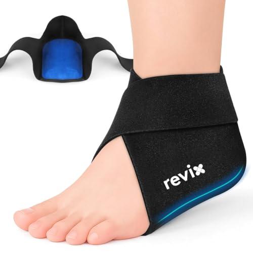 REVIX Heel Ice Pack Wrap, Reusable Hot & Cold Therapy Gel Pack for Heel Spurs, Targeted Relief for Heels and Foot Discomfort (Not for Ankle)
