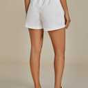 luvamia Jean Shorts for Women High Waisted Wide Leg Elastic Waist Stretchy Denim Jorts Summer Causal Shorts with Pockets (White, XXL)