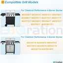 18" Grill Replacement Grate for Charbroil Performance 4-Burner Grill 463377017, 463376018P2 463376117 463376017P1 463377117 463673617 G470-0002-W1 G321-0006-W1
