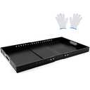 WILLOW WEAVE Adjustable Fireplace Tray | Sturdy Fireplace Ash Pan with Handles | Fireplace Tray for Inside Fireplace Up to 33” | Great Fireplace Ash Catcher Tray, Black