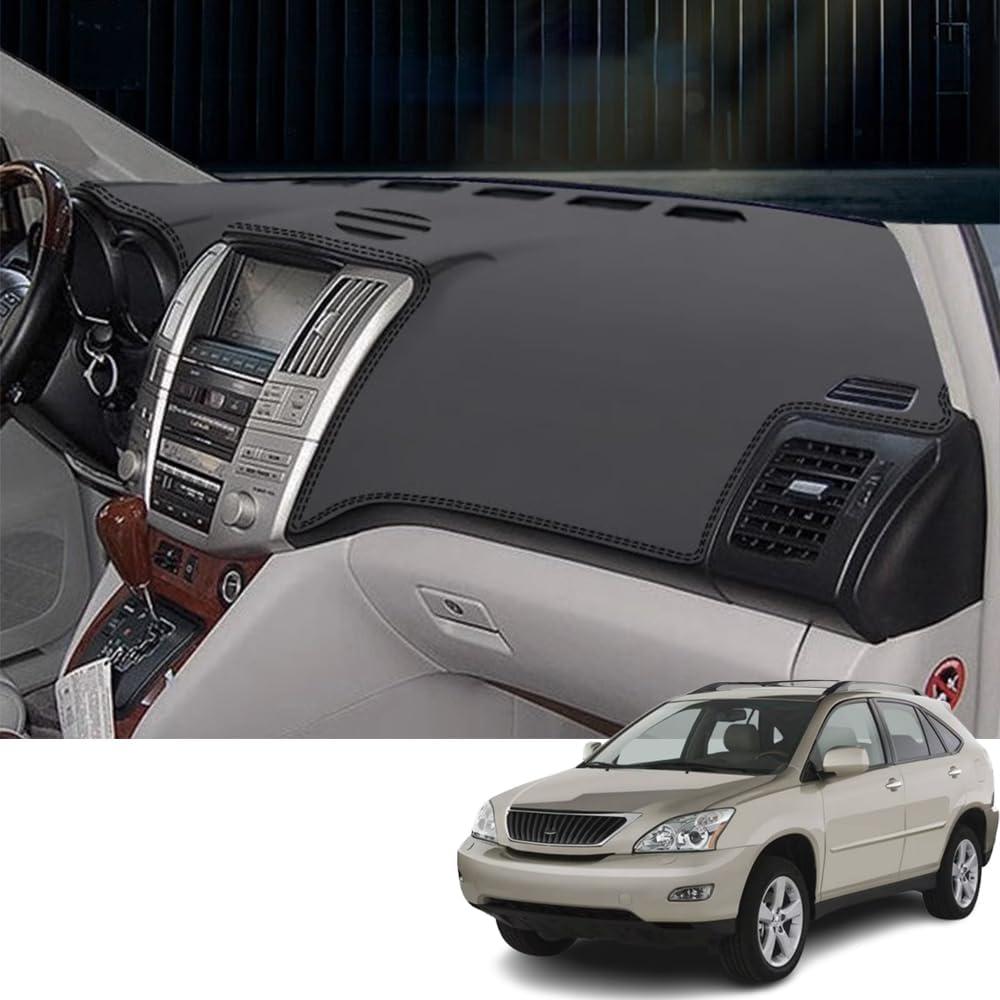 Custom Interior Accessories for Lexus RX300 RX330 RX350 2004 2005 2006 2007 2008 2009 Leather Center Console Cover Dashboard Cover Dash Cover Mat Pad Without HUD(Black)